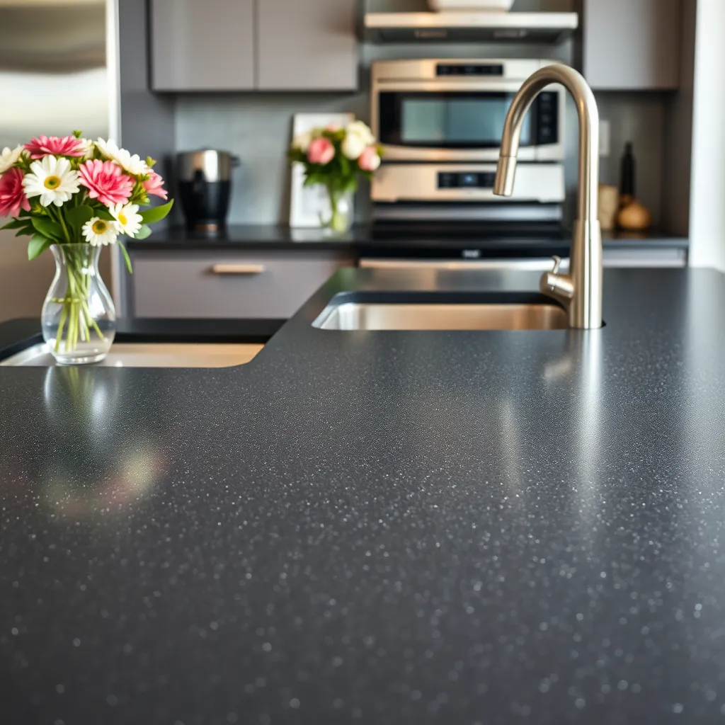 Blat kuchenny czarny z brokatem – jak go wkomponować w wystrój?