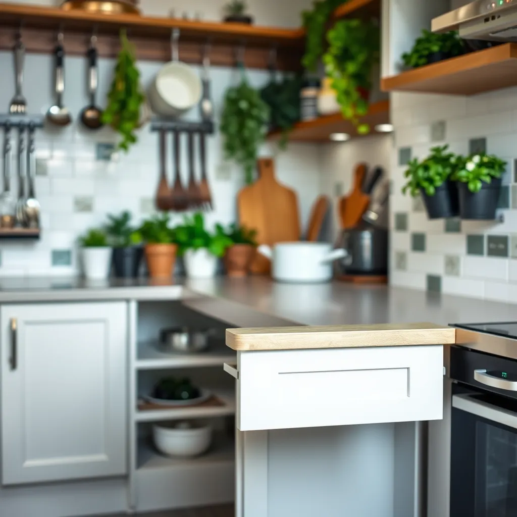 Chowany blat w kuchni – jak zrobić miejsce na dodatkowy blat?